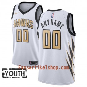 Atlanta Hawks Trikot Benutzerdefinierte 2018-19 Nike City Edition Weiß Swingman - Kinder